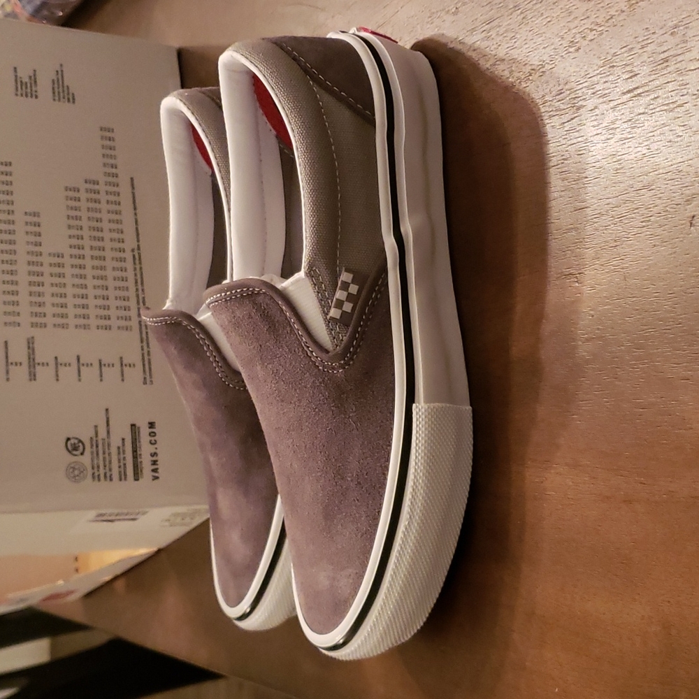 Vans skate slip on shoes, size 5.5 mens/7 womens, Granite/Rock color